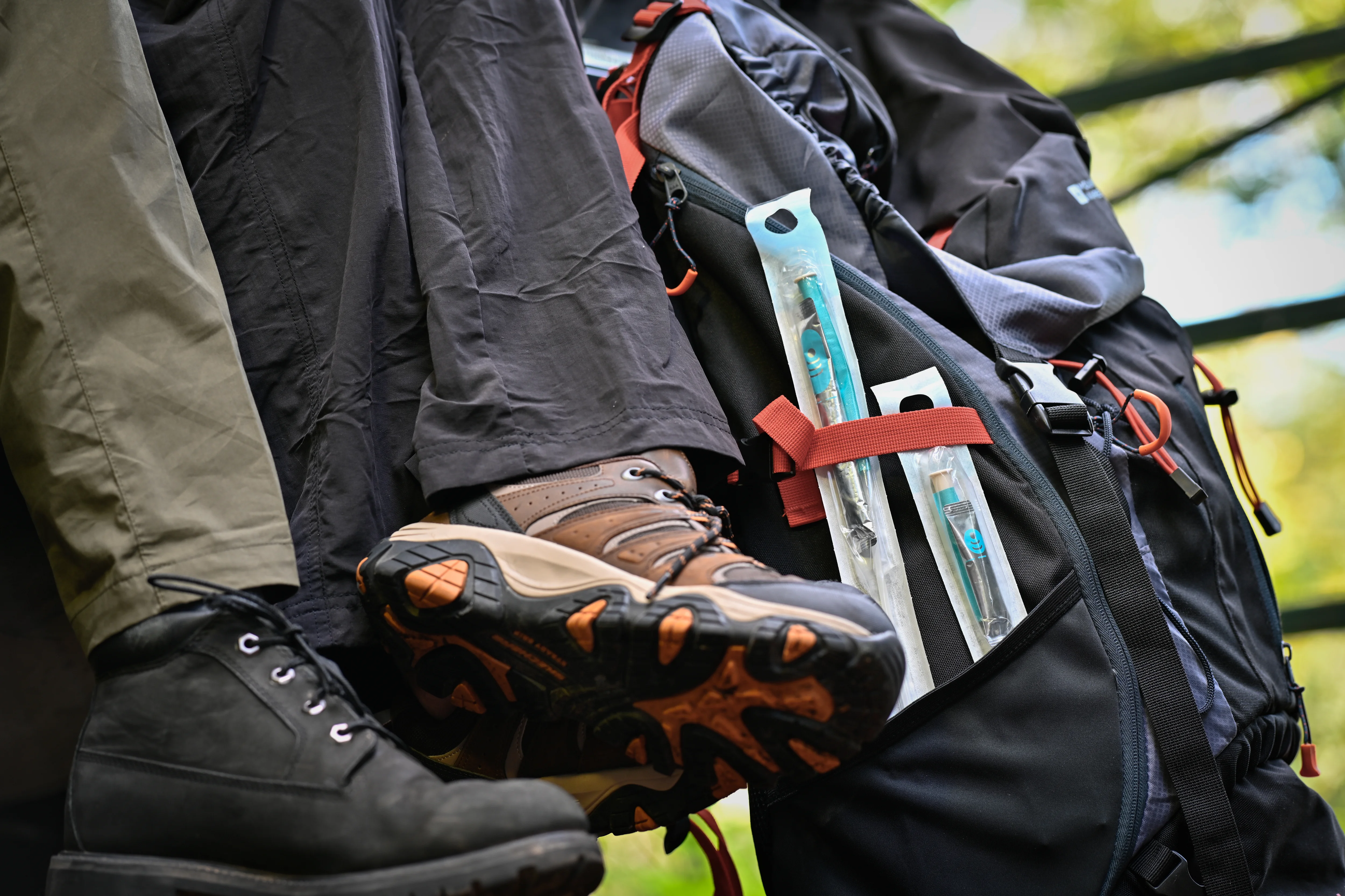 a person with a backpack